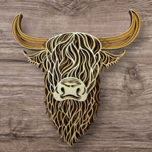 Layered Highland Cow